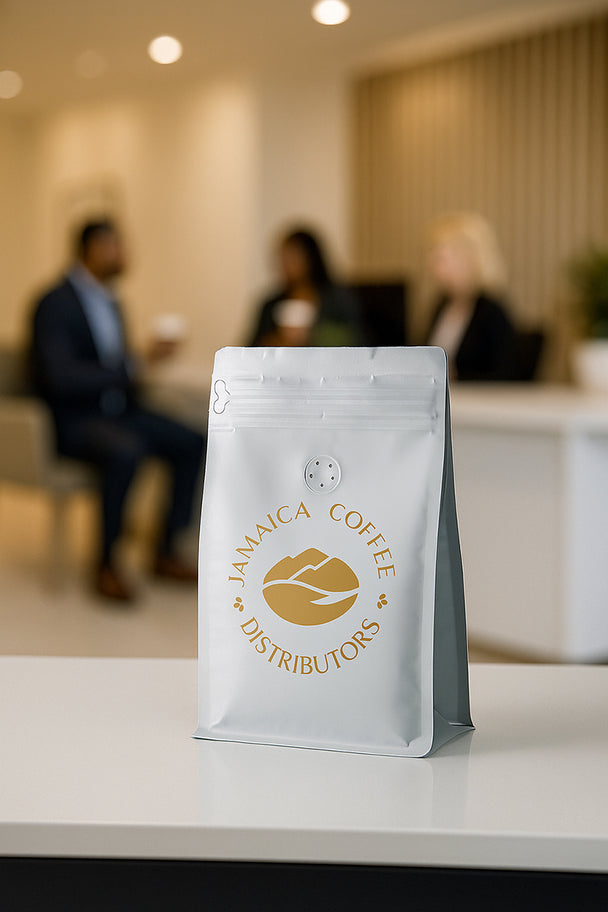 Jamaica Coffee Distributors packaging on a table with people in the background. Purist coffee
Single estate
Organic coffee beans
Fresh coffee beans
Best coffee beans
Gift for coffee lovers
best coffee beans top selling coffee beans Christmas coffee Top quality coffee, mother day gift 2026, father day gift 2026, birthday gift trends, father day gift for dad father day gift for father mother day gift for mom, mother day gift for mother birthday gift for college, great birthday gift birthday gift 2025, coffee 