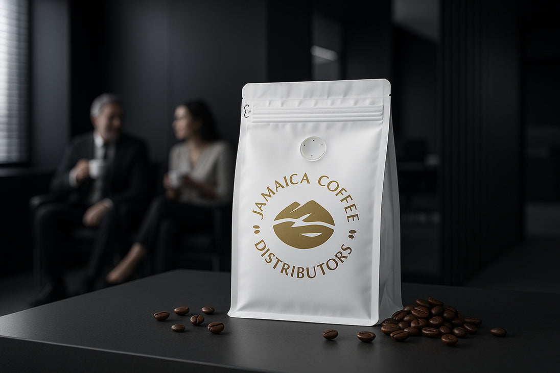 Jamaica Coffee Distributors bag with coffee beans on a dark surface, blurred background of two people. Purist coffee
Single estate
Organic coffee beans
Fresh coffee beans
Best coffee beans
Gift for coffee lovers
best coffee beans top selling coffee beans Christmas coffee Top quality coffee, mother day gift 2026, father day gift 2026, birthday gift trends, father day gift for dad father day gift for father mother day gift for mom, mother day gift for mother birthday gift for college, great birthday gift birt