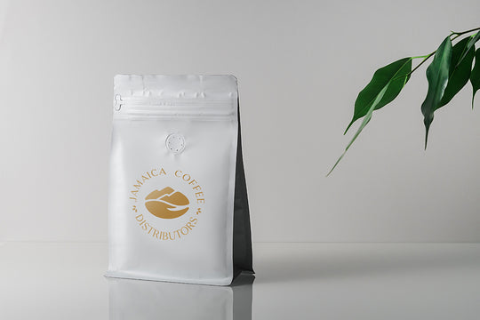 Premium white-label coffee beans in elegant corporate gift packaging, Hand-selected coffee beans in a sophisticated white-label design